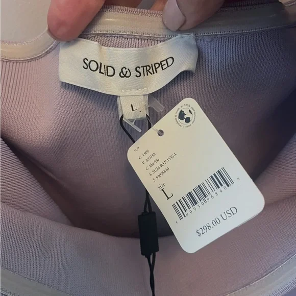 NWT Solid & Striped Lilac Sasha strapless dress! Size Large - Picture 12 of 15